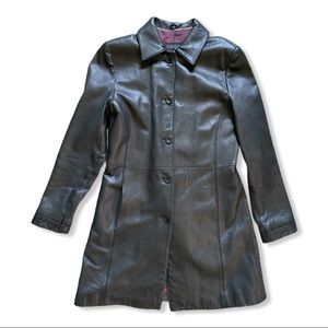 Couture by J. Park Black Leather Coat size M